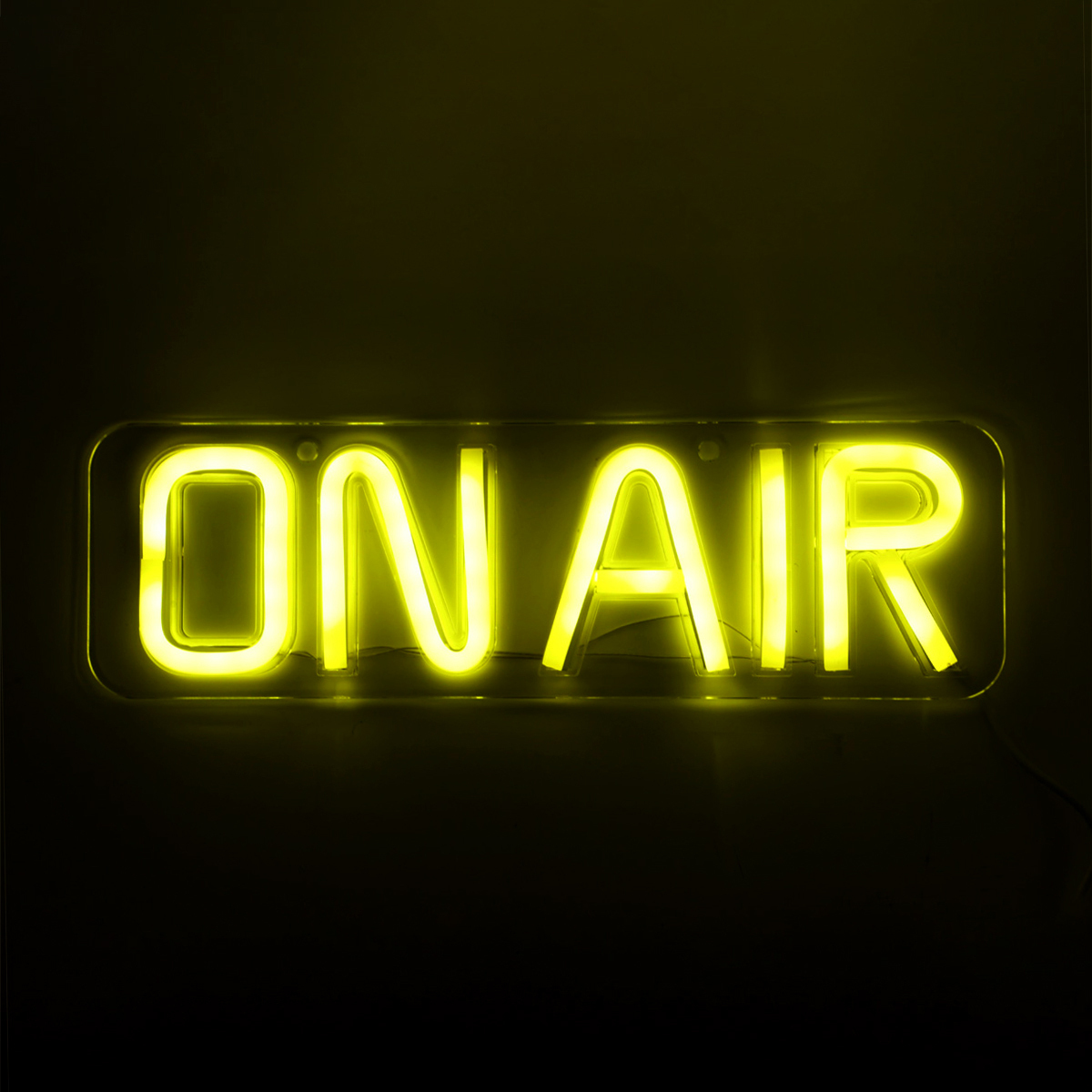 Letrero de Luz Neón Fragments On Air USB Blanco