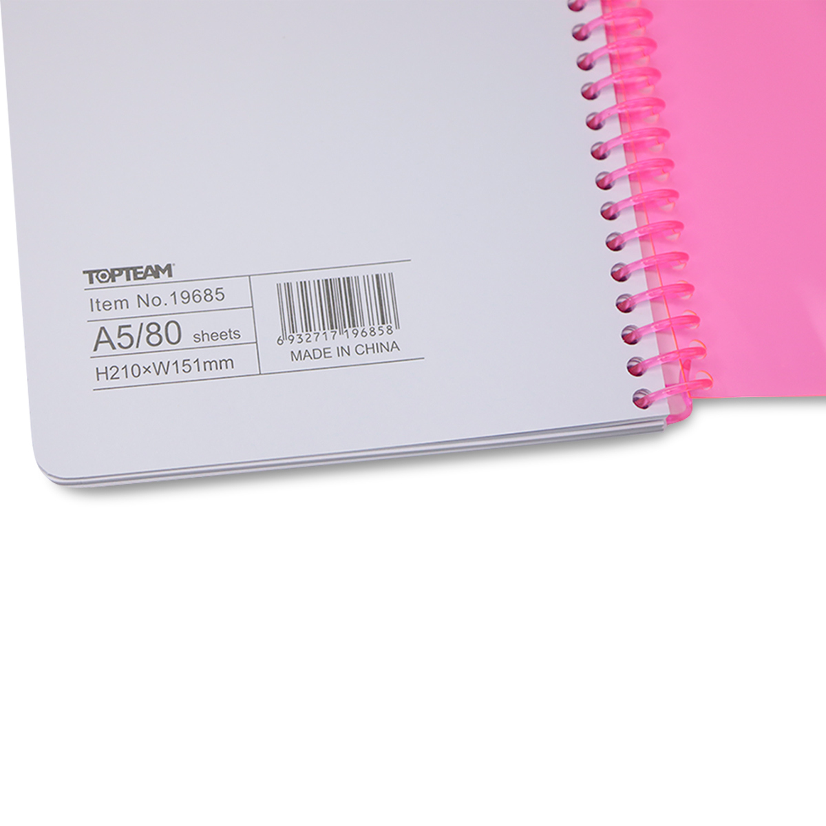 Cuaderno A5 Top Team Rosa Neón Raya 80 hojas | Office Depot Mexico