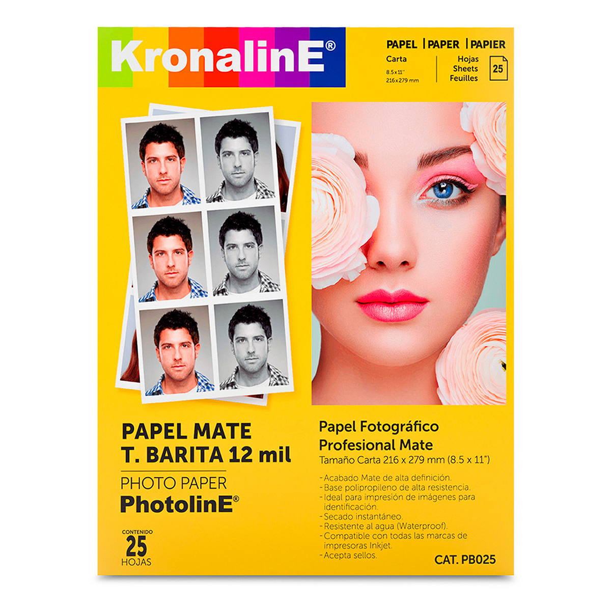 Papel Fotográfico Kronaline InkJet Mate 25 hojas