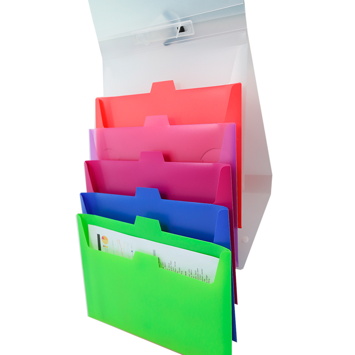 Juego De 10 Sobres De Polipropileno A6 Multicolor - 17.6 X 12.5 Cm, Con Cierre De Velcro, Para Documentos