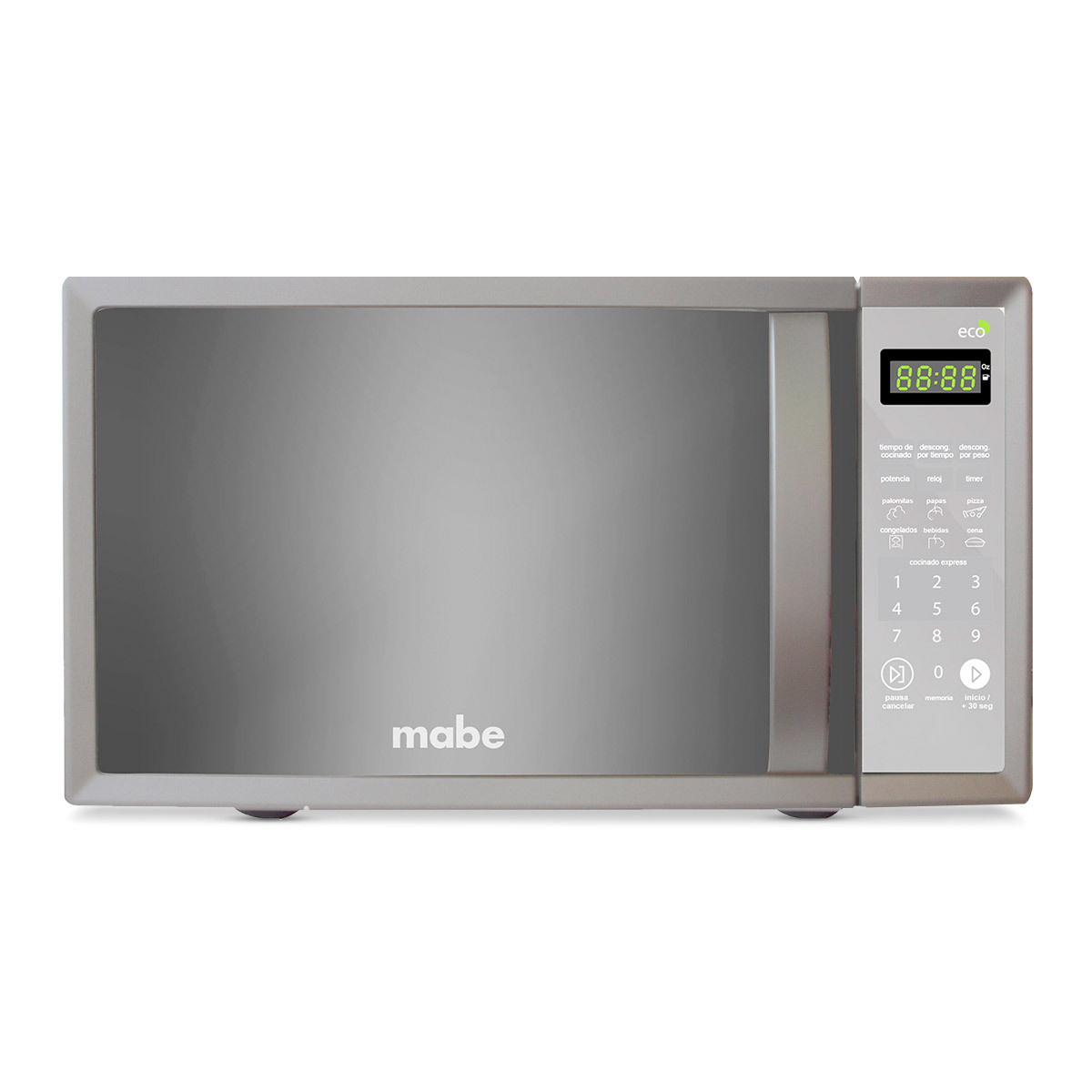 Horno de Microondas Mabe Acero 10 niveles Gris