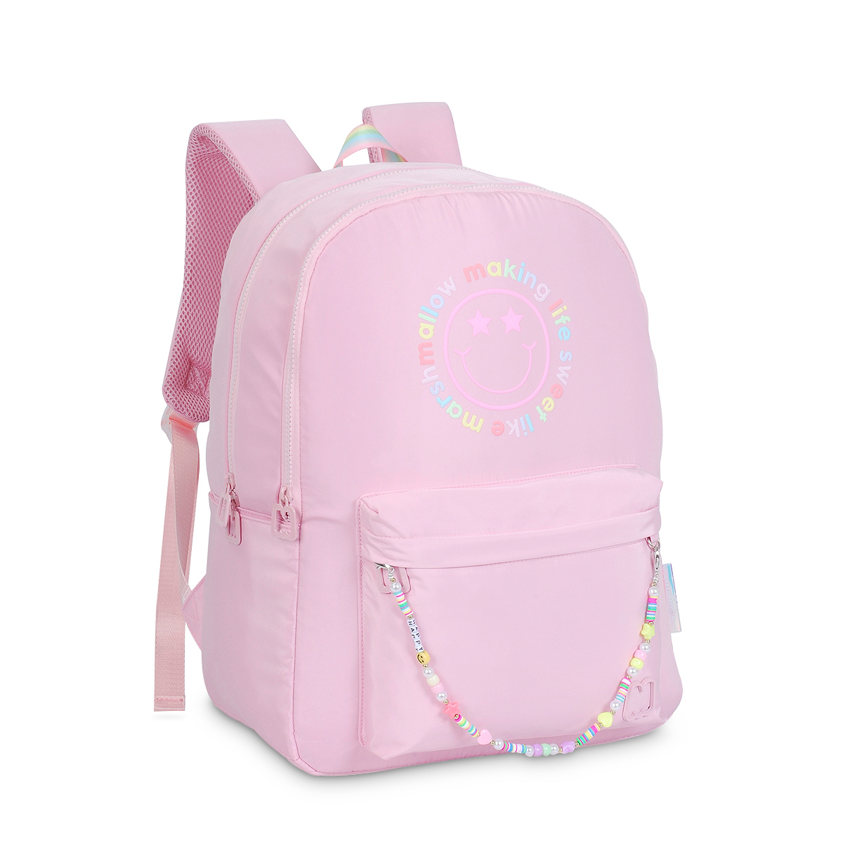 Mochila Escolar Marshmallow Happy Pink Rosa Pastel | Office Depot Mexico