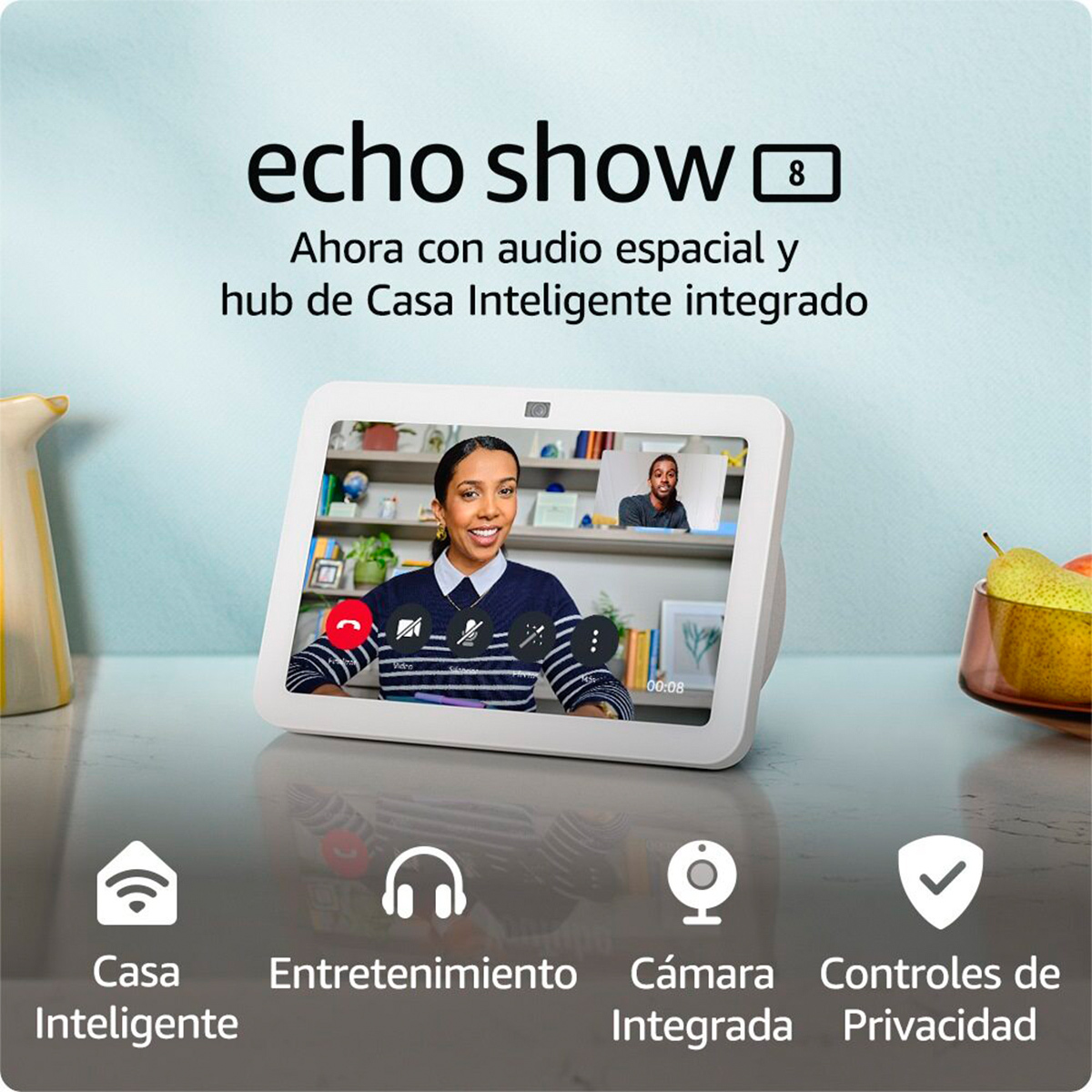 Pantalla Inteligente AMAZON ECHO SHOW 8 Con Alexa - Foto 10