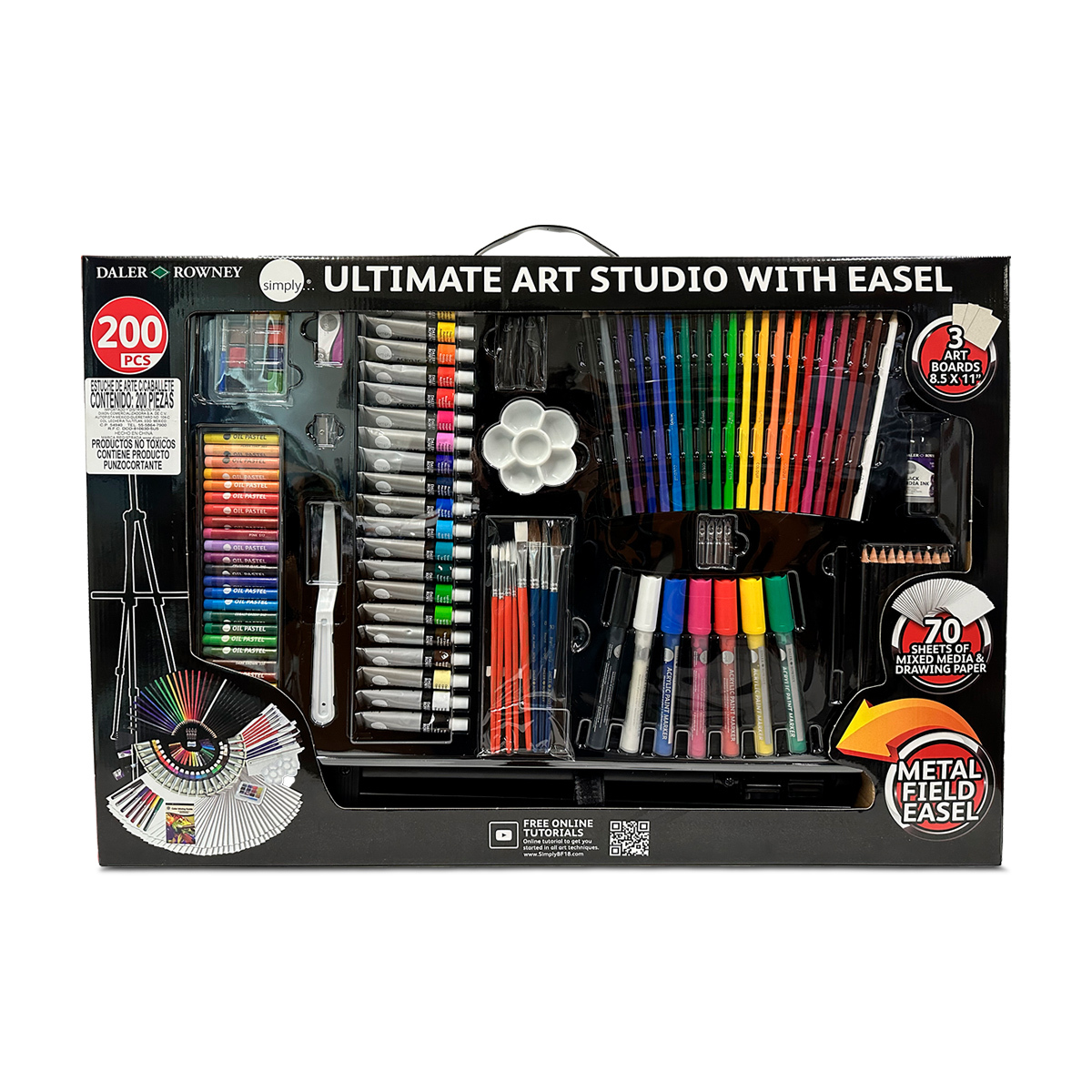 Set de Arte Daler Rowney Ultimate Art Studio 200 piezas