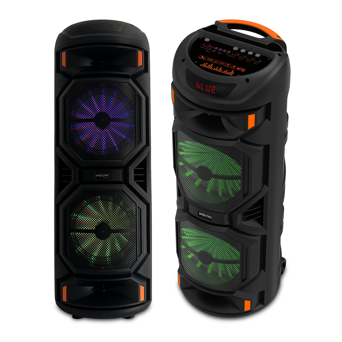 Bocinas Bluetooth Spectra GY-8809 con Luces RGB Negro