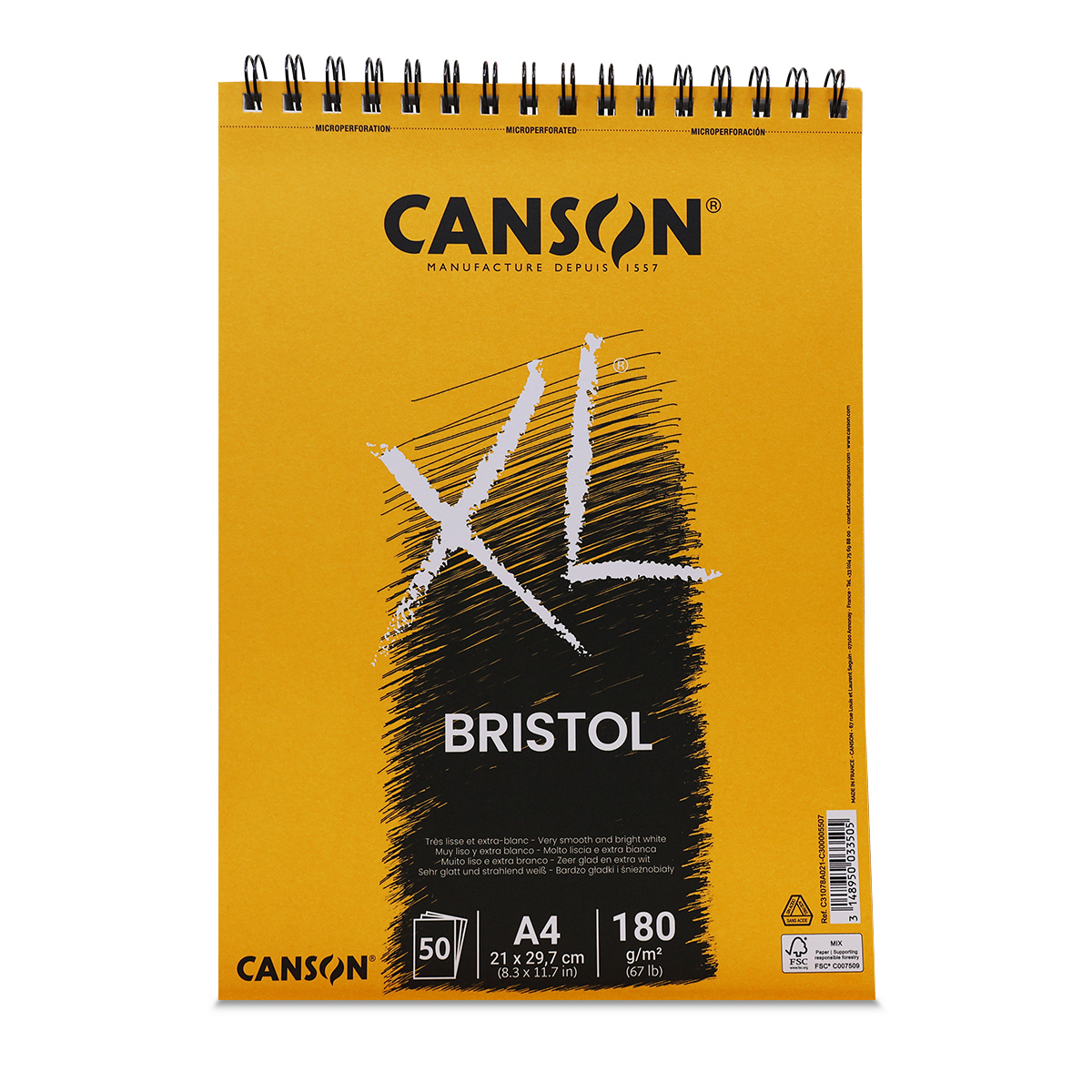 Block de Dibujo Canson XL Bristol 50 hojas