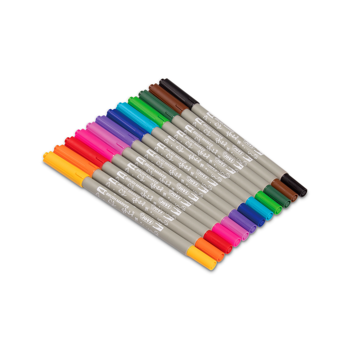 Plumones Doble Punta Jovi Lettering Colores 12 piezas | Office Depot Mexico