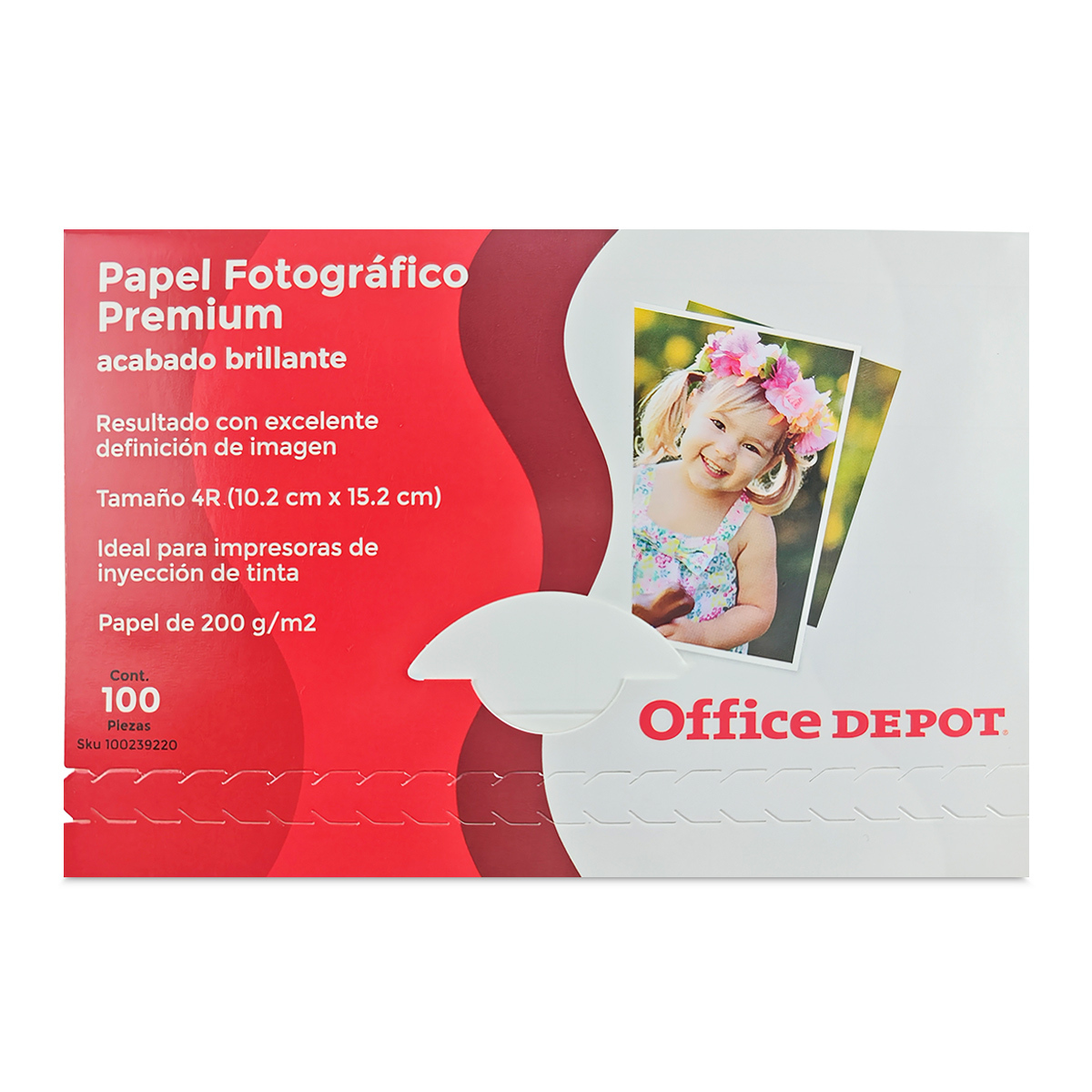 Papel Fotográfico 4R Office Depot Premium 100 hojas