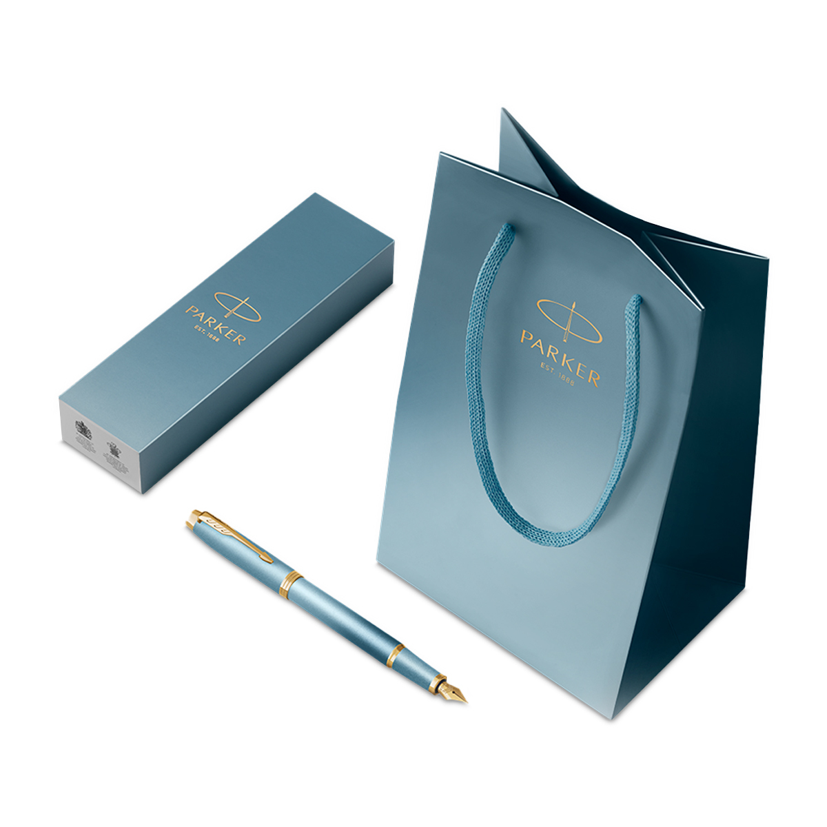 Pluma Fuente con Clip Parker Punto Fino Tinta Negra