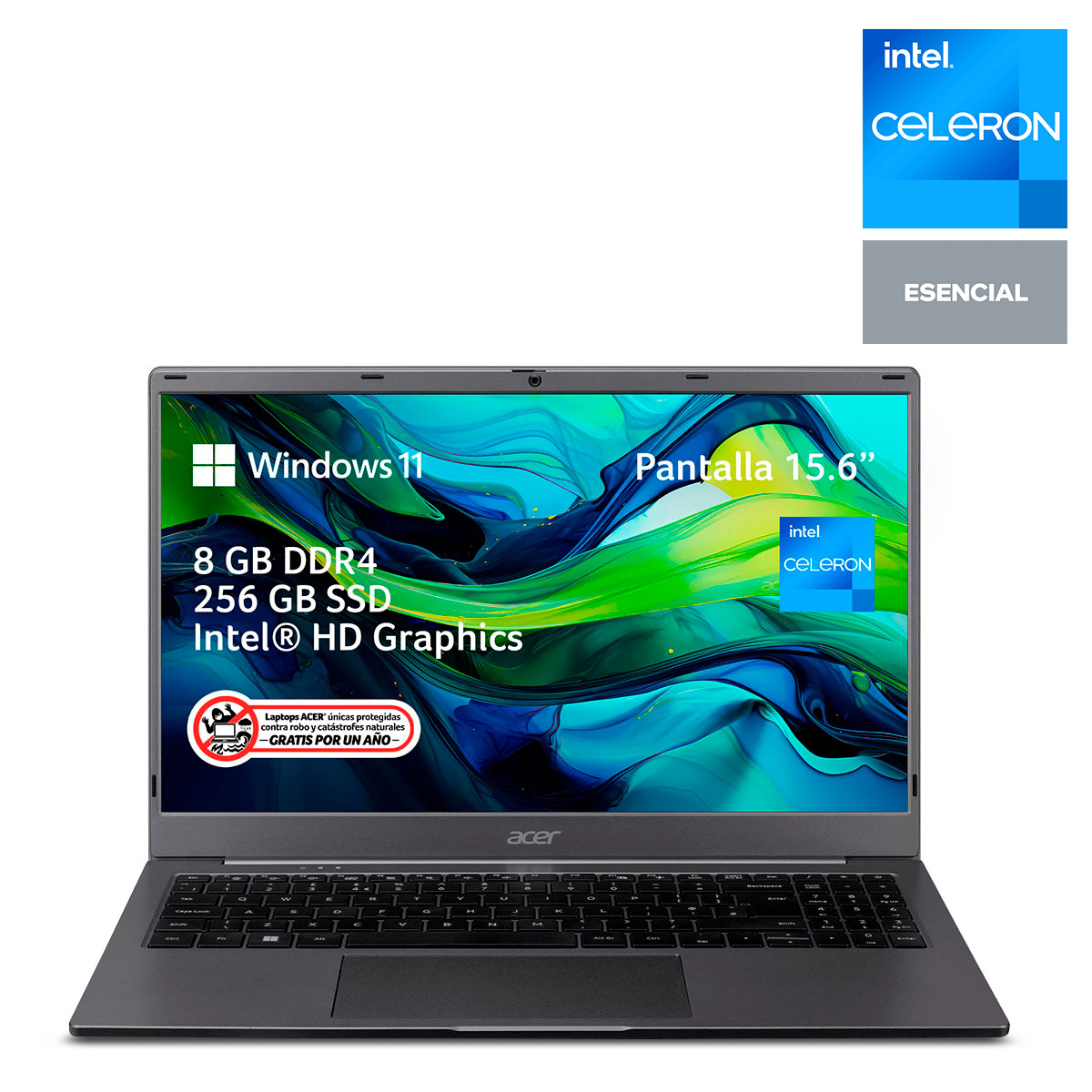 Laptop Acer Aspire Lite 15 Intel Celeron N4500 8GB RAM 256GB SSD 15.6 pulgadas