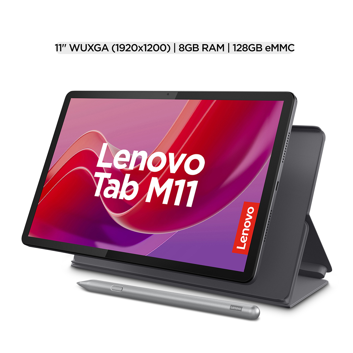 Tablet Lenovo M11 11 pulg. 128GB 8GB RAM Luna Grey Incluye Pen Plus y Folio Case