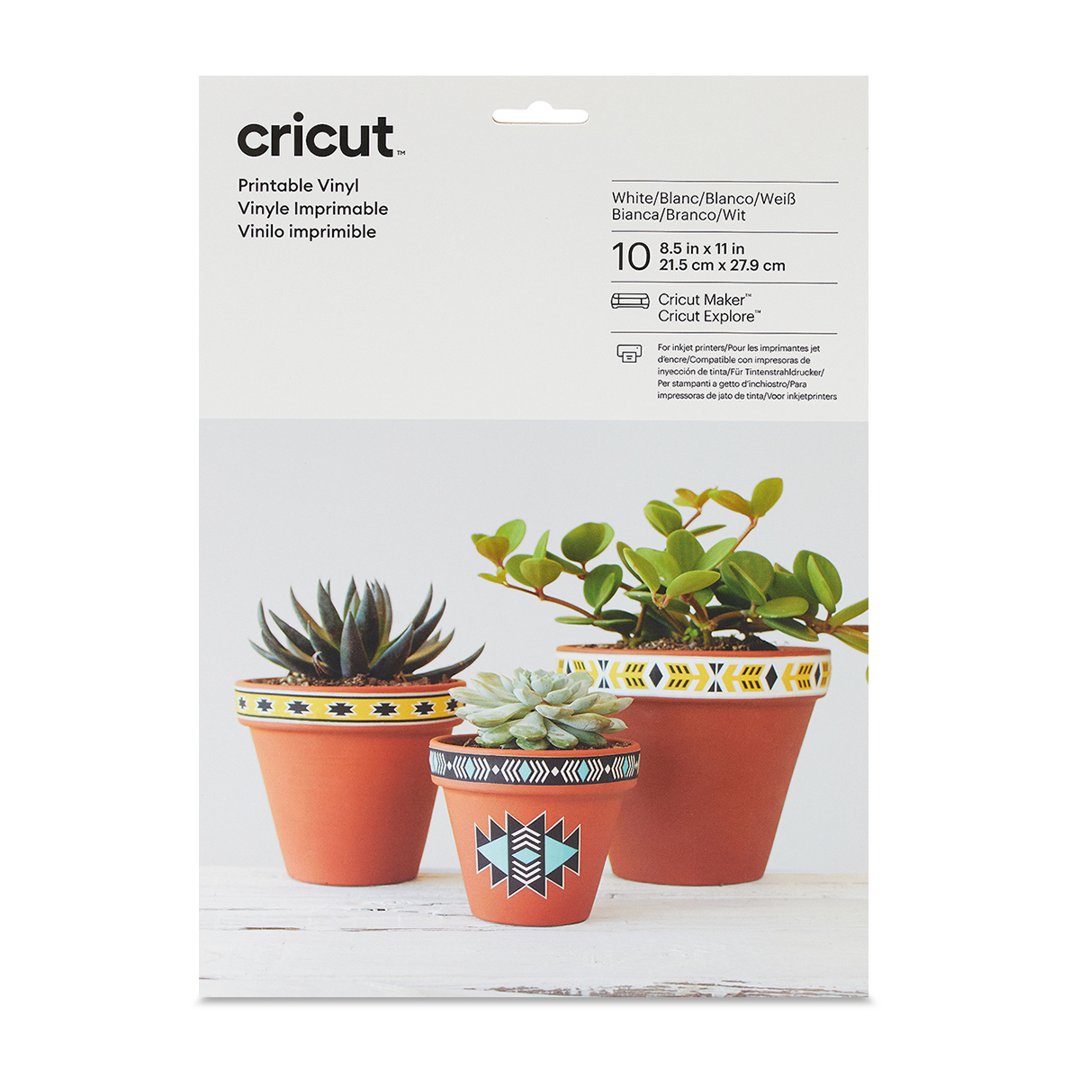 Hojas de Vinil Imprimible Cricut Blanco Mate 10 piezas