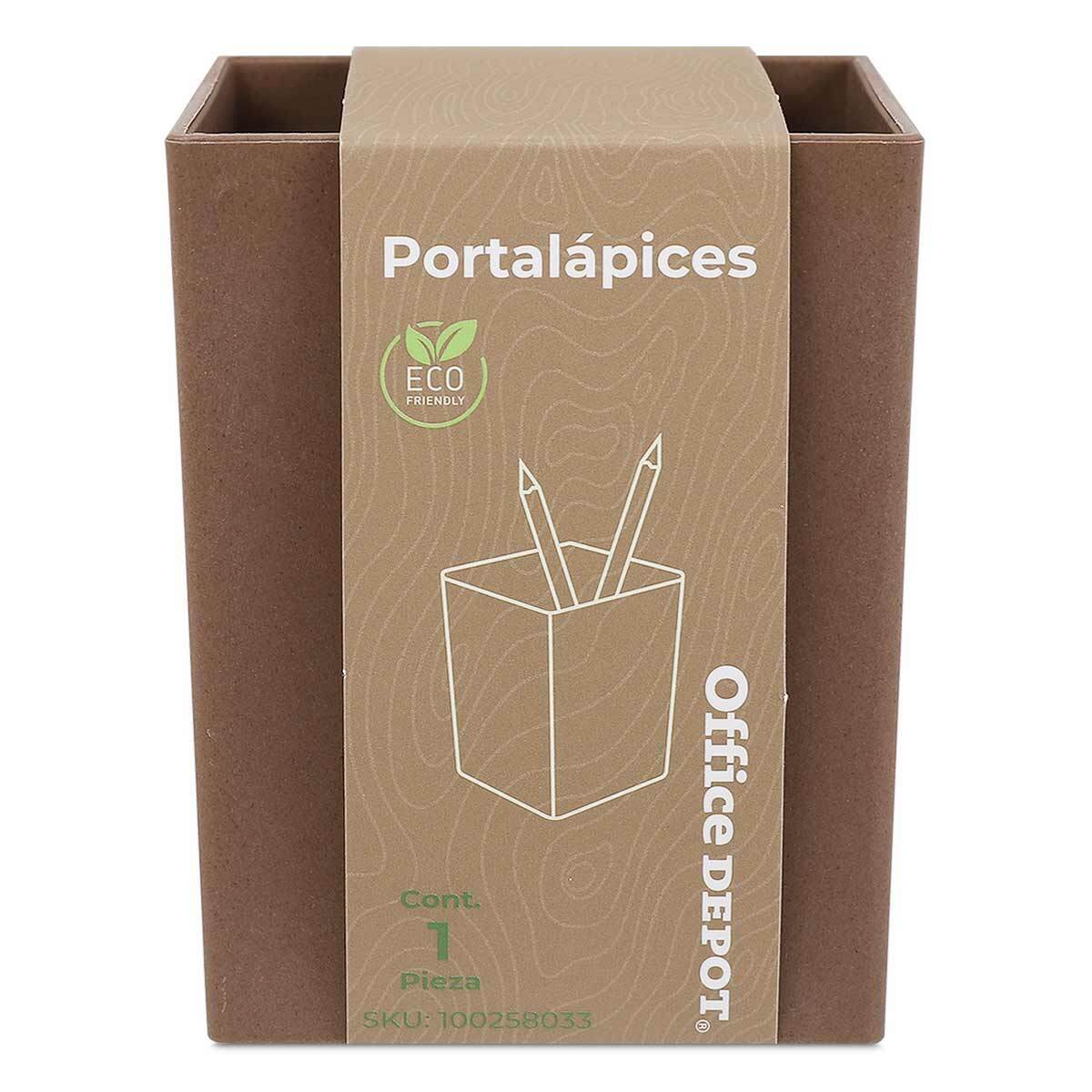 Portalápices de Escritorio Office Depot Ecológico Café