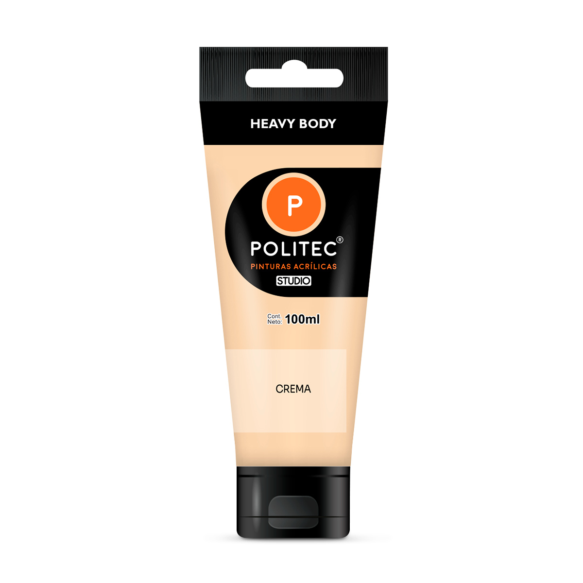 Pintura Acrílica Politec Studio Heavy Body Crema 100 ml