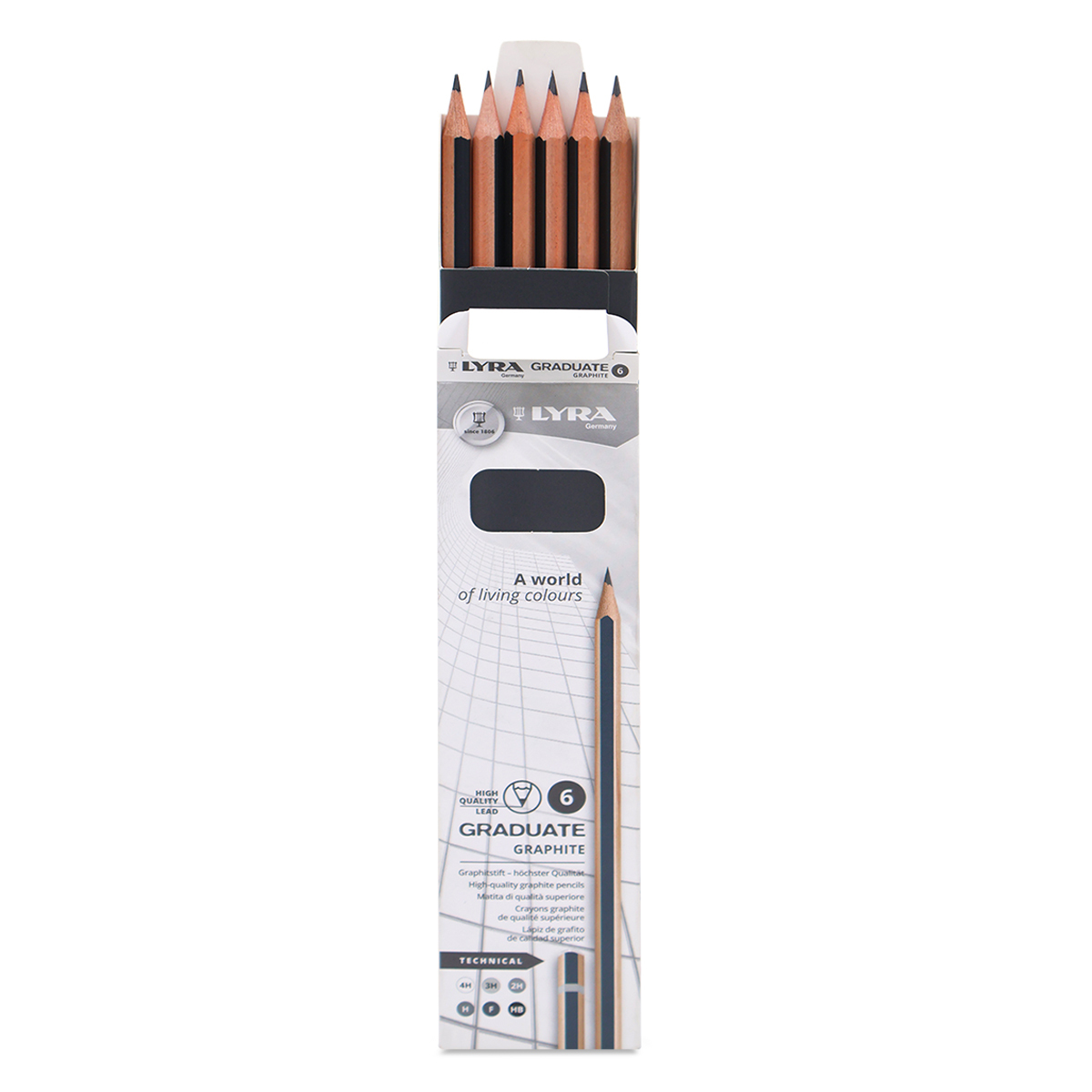 LYRA Graduate - Set 6 crayons graphite pour dessin (HB à 5B) - idéal enfants - Beaux LYRA Graduate - Set 6 crayons graphite pour dessin (HB à 5B) - idéal enfants - Beaux