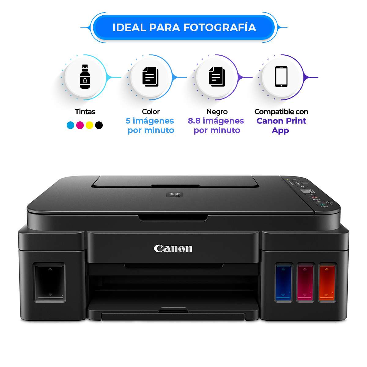 Impresora Multifuncional Canon Pixma G3110 Wi-Fi Tinta Continua