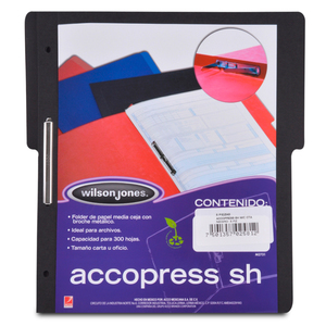 CARPETA DE BROCHE ACCOPRESS SH (NEGRO, CARTA) CARPETA DE BROCHE ACCOPRESS SH (NEGRO, CARTA)