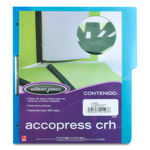 CARPETA DE BROCHE ACCOPRESS CRH (AZUL, CARTA) CARPETA DE BROCHE ACCOPRESS CRH (AZUL, CARTA)