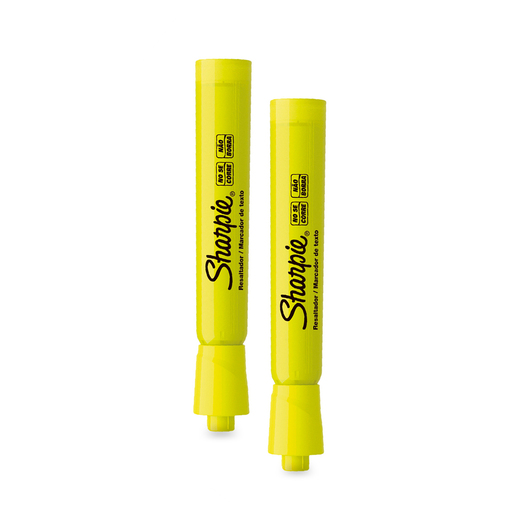 Marcatextos Sharpie Punta Cincel Amarillo 2 piezas