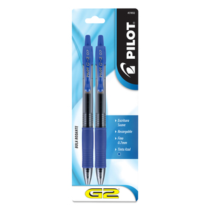 Pluma de Gel Pilot G2 Retráctil Fino Azul 2 piezas Pluma de Gel Pilot G2 Retráctil Fino Azul 2 piezas