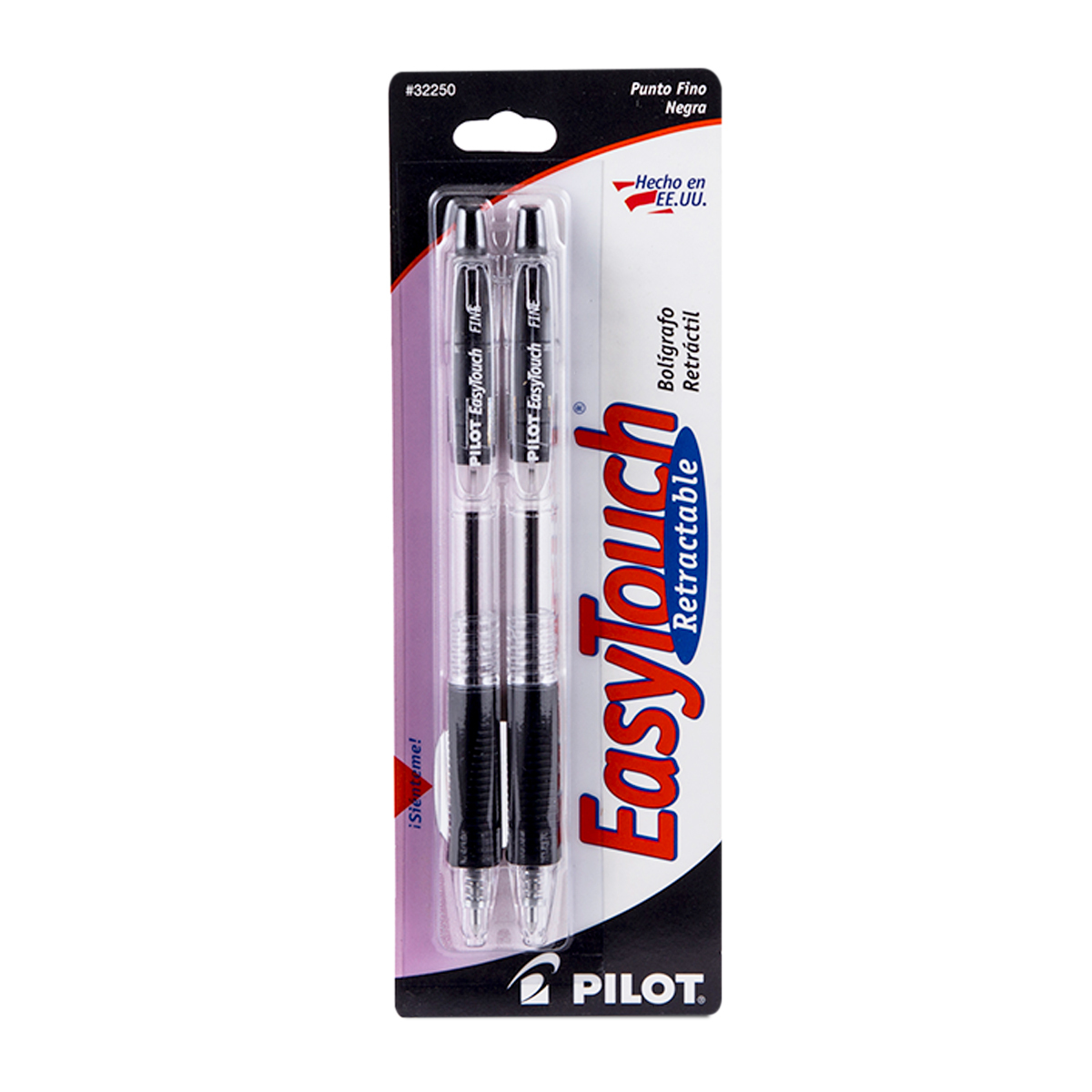 Plumas de Gel Pilot Pen EasyTouch / Punto fino / Tinta negra / 2 piezas