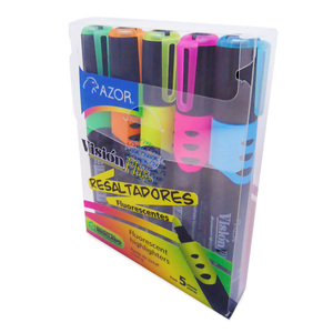 Marcatextos Azor Visión Plus Punta Cincel Colores 5 piezas Marcatextos Azor Visión Plus Punta Cincel Colores 5 piezas