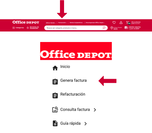 ScreenShot Factura Office DEPOT