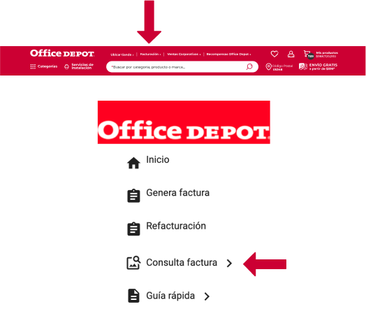 ScreenShot Factura Office DEPOT