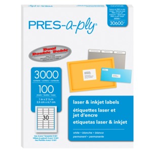 ETIQUETAS LASER PRES A PLY AVERY (3000 PZS.) ETIQUETAS LASER PRES A PLY AVERY (3000 PZS.)