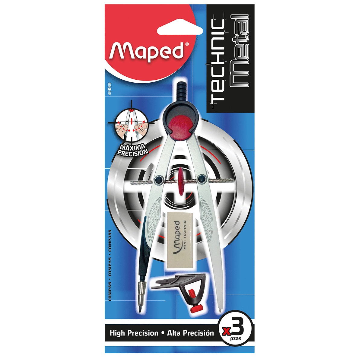 COMPAS MAPED TECHNIC METAL (PLATA) | Office Depot Mexico
