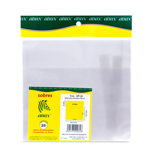 SOBRE DE PLASTICO ATRAX (TRANSPARENTE, 25 PZS.) SOBRE DE PLASTICO ATRAX (TRANSPARENTE, 25 PZS.)