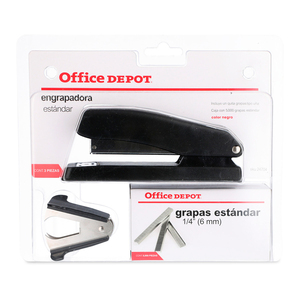 Set de Engrapadora de Media Tira Office Depot / Negro / 15 hojas Set de Engrapadora de Media Tira Office Depot / Negro / 15 hojas