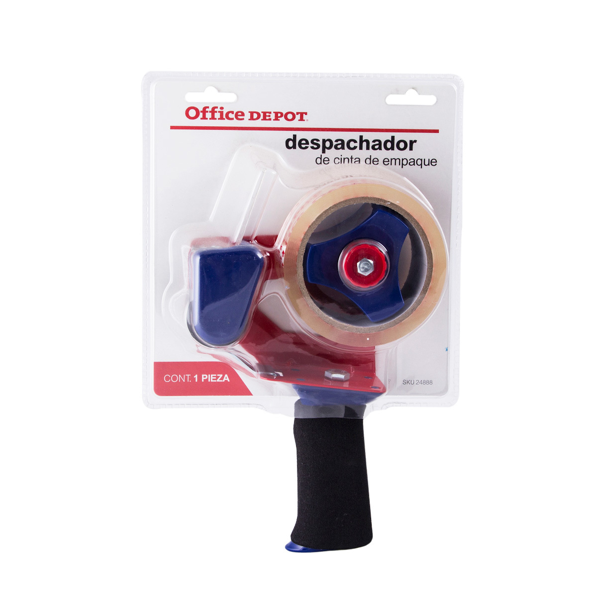 Despachador de Cinta de Empaque Office Depot WA40033J / Rojo con negro y azul
