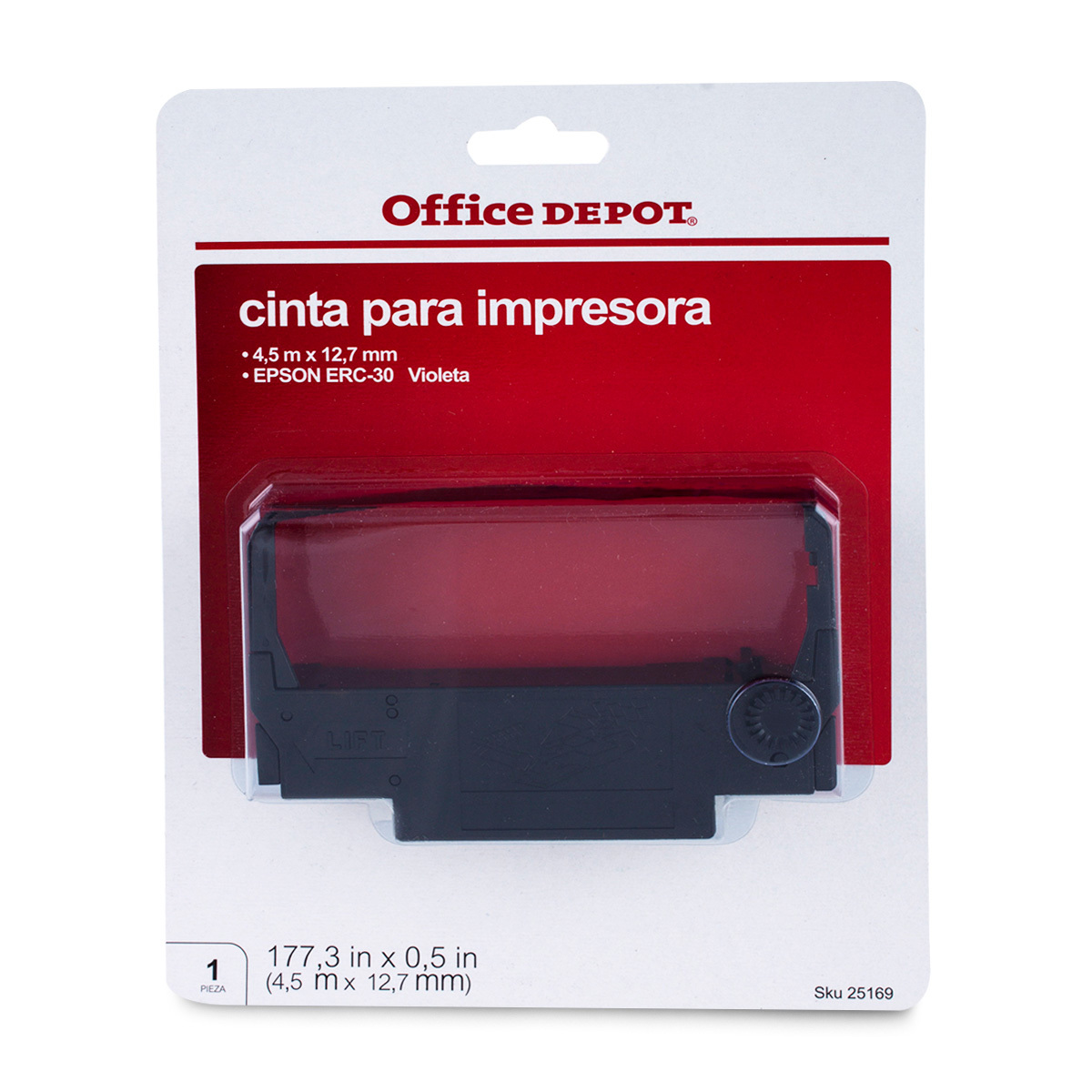 Cinta para Impresora Epson ERC30 Office Depot  m x  mm Violeta | Office  Depot Mexico