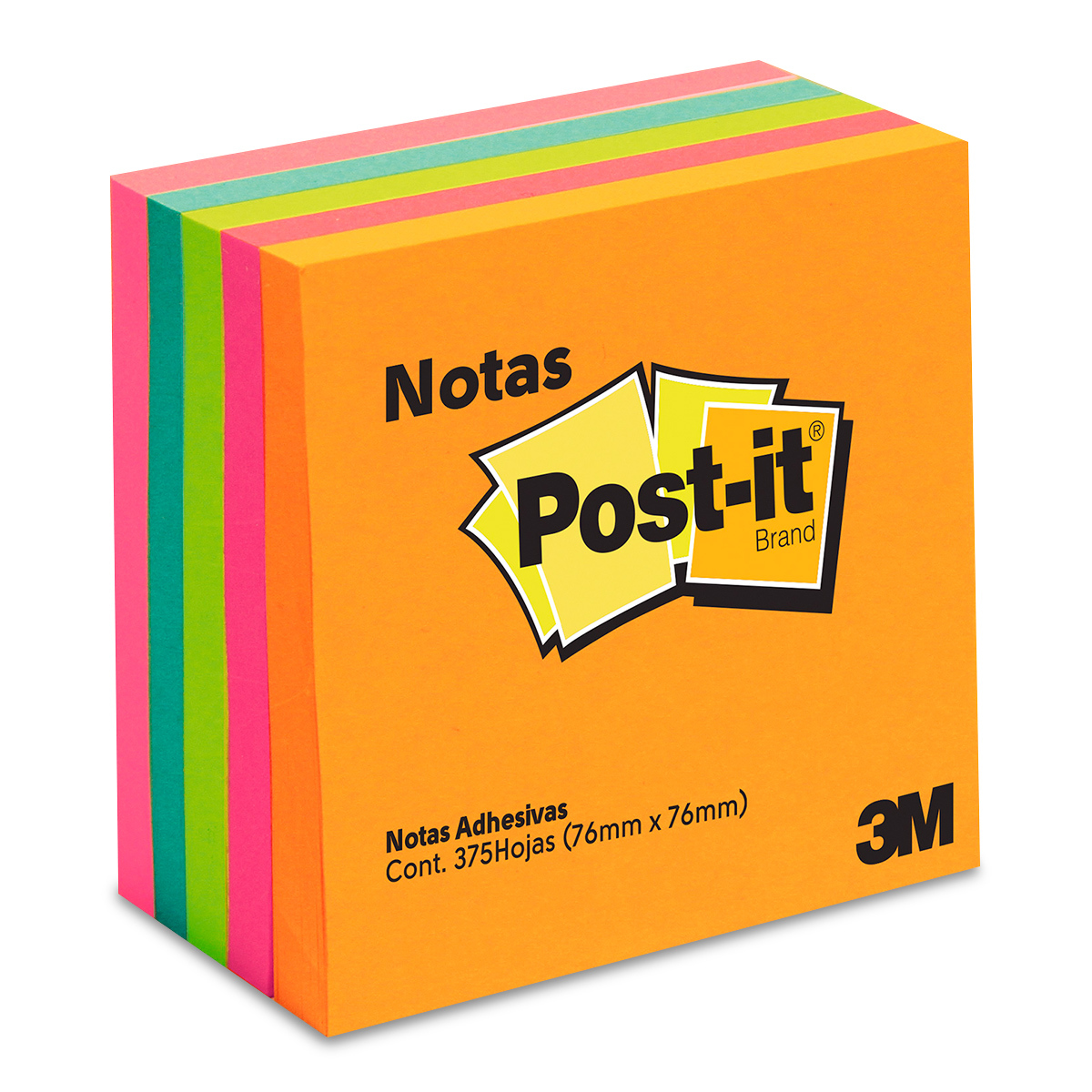 Notas Adhesivas 3M Post-It 2072 Colores surtidos 7.6 x 7.6 cm | Office ...