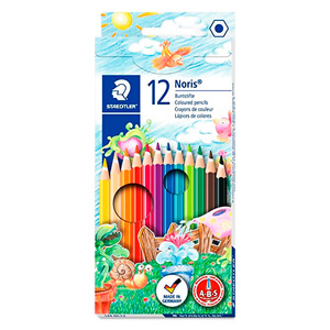 Lápices de Colores Hexagonales Staedtler Noris / 12 piezas Lápices de Colores Hexagonales Staedtler Noris / 12 piezas