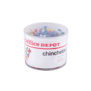 Chinchetas Office Depot / Colores surtidos / 500 piezas