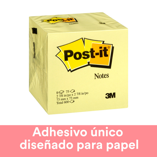Notas Adhesivas 3M Post-It 5442 / Amarillo / 7.6 x 7.6 cm