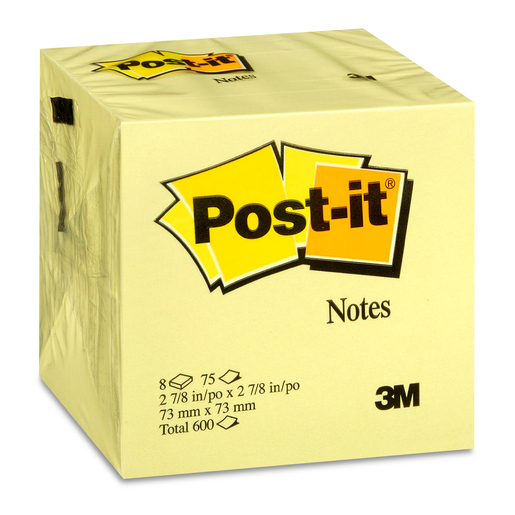 Notas Adhesivas Post-It Amarillo 7.6 x 7.6 cm