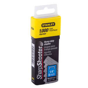 GRAPAS STANLEY PARA TRBAJO PESADO 1/4 CON 1000 GRAPAS STANLEY PARA TRBAJO PESADO 1/4 CON 1000