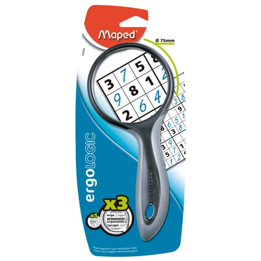 Lupa Maped Ergologic x3 75 mm Gris