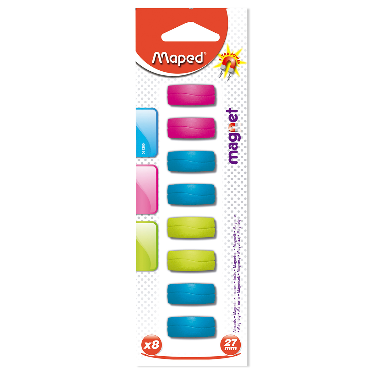 IMANES MAPED RECTANGULO (COLORES, 8 PZS.) | Office Depot Mexico