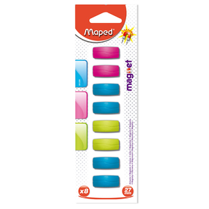 Imanes Maped Rectangulares Colores 8 piezas Imanes Maped Rectangulares Colores 8 piezas