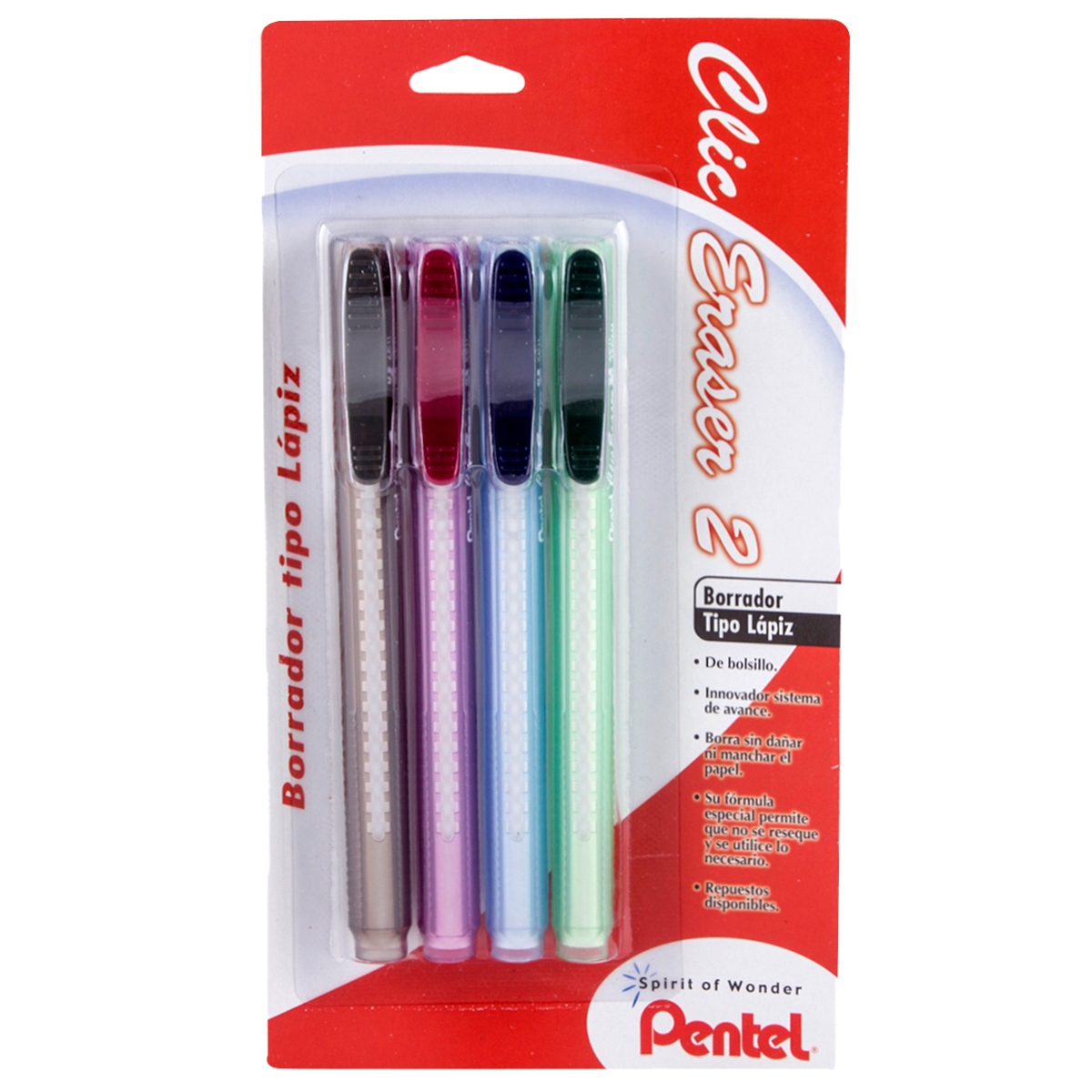Gomas Pentel Clic Eraser 2 4 piezas