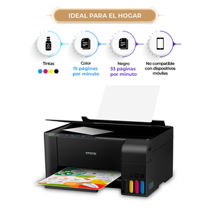 Impresora Multifuncional Epson EcoTank L3150 / Tinta continua / Color / WiFi / USB Impresora Multifuncional Epson EcoTank L3150 / Tinta continua / Color / WiFi / USB