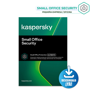 Antivirus Kaspersky Small Office Security Descargable / Licencia 2 años / 25 PC / 25 dispositivos móviles / 3 servidores de archivos Antivirus Kaspersky Small Office Security Descargable / Licencia 2 años / 25 PC / 25 dispositivos móviles / 3 servidores de archivos