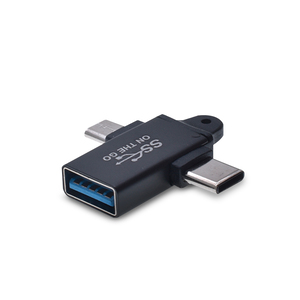 Adaptador USB A 3.0 2 en 1 UB Negro Adaptador USB A 3.0 2 en 1 UB Negro