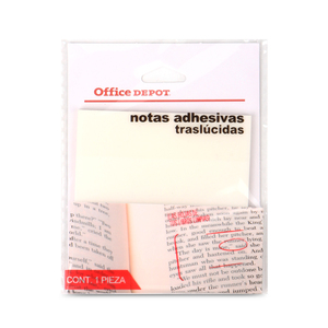 Notas Adhesivas Office Depot Pet 50 hojas Blanco