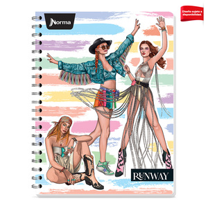 Cuaderno Profesional Norma Runway Fashionista Raya 100 hojas