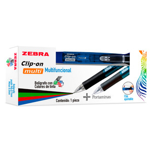 Bolígrafo Retráctil 4 en 1 Zebra Clip-On Multi Punto Mediano Bolígrafo Retráctil 4 en 1 Zebra Clip-On Multi Punto Mediano
